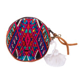 CIRCLE COIN PURSE - OOAK HUIPIL - HONEY - NO. 243327