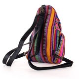 SIGNATURE EDITION LARGE CROSSBODY SLING - OOAK HUIPIL - BLACK - NO. 243852