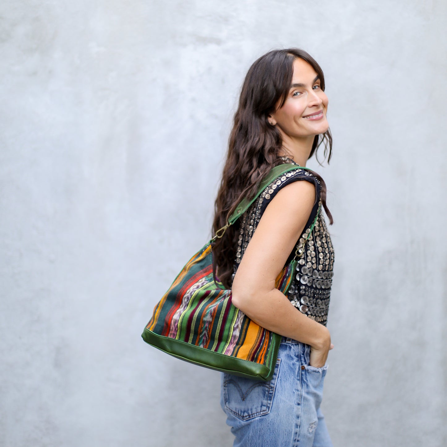 SMALL PENELOPE BAG - CORTE - EMERALD - NO. 18809