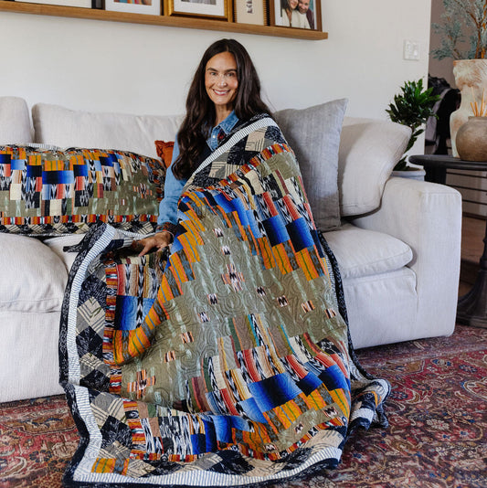 HERITAGE QUILTED THROW - NO. 47873