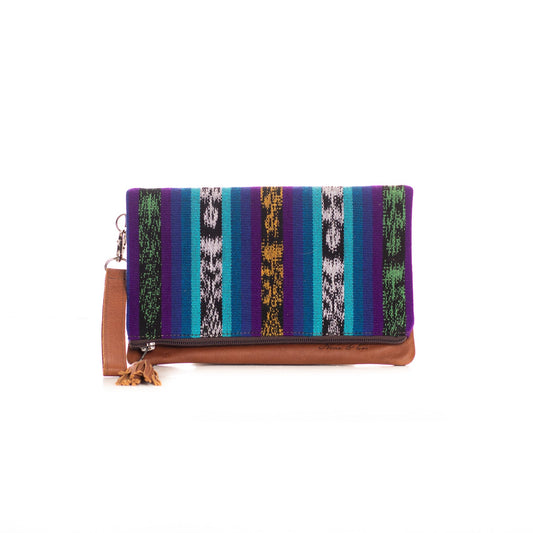 ARCHIVE SALE - FOLD OVER CLUTCH - FEARLESS - CAFE - ITEM NO. 26720