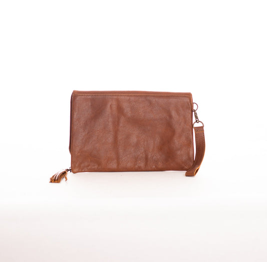 ARCHIVE SALE - FOLD OVER CLUTCH - WESTERN - CAFE - ITEM NO. 27448