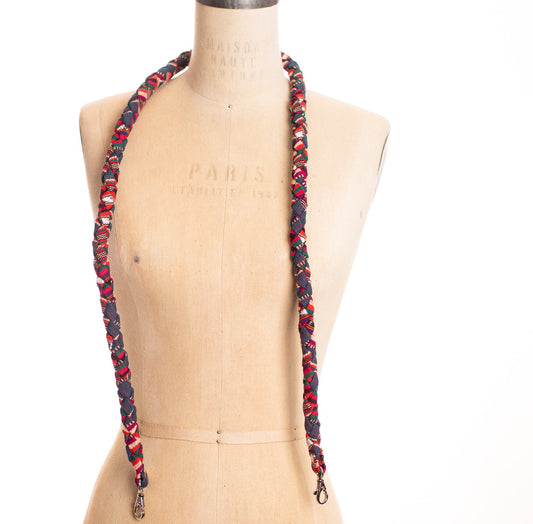 ARCHIVE SALE - BARREL BRAIDED BAG STRAP - CABRIA NAVY - ITEM NO. 27656