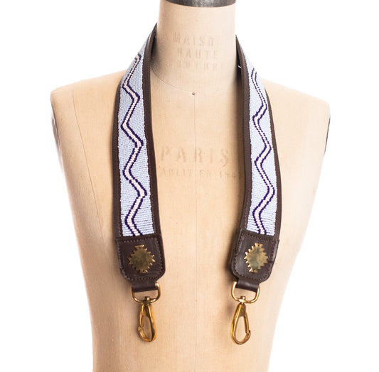 ARCHIVE SALE - KENYA BAG STRAP - BEADED - PERIWINKLE - ITEM NO. 27744