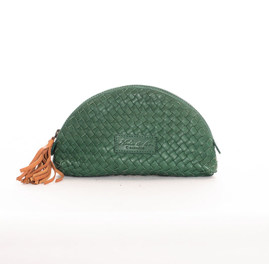 ARCHIVE SALE - DOME CLUTCH - MOROCCO WOVEN - SPRUCE - ITEM NO. 27472