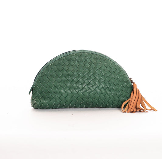 ARCHIVE SALE - DOME CLUTCH - MOROCCO WOVEN - SPRUCE - ITEM NO. 27472