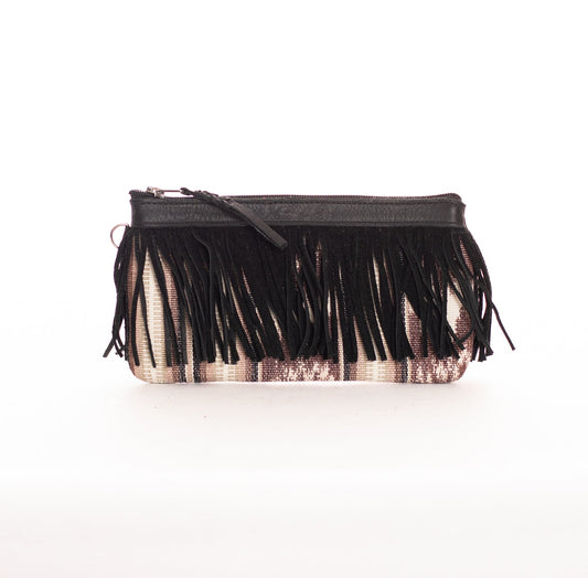 ARCHIVE SALE - PERFECT FRINGE CLUTCH - FUERZA - BLACK - ITEM NO. 27486