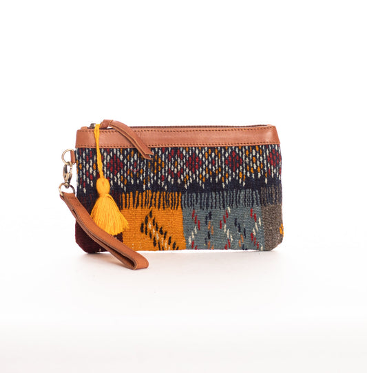 ARCHIVE SALE - PERFECT CLUTCH & WRISTLET - MOROCCO OOAK - BROWN - ITEM NO. 27512