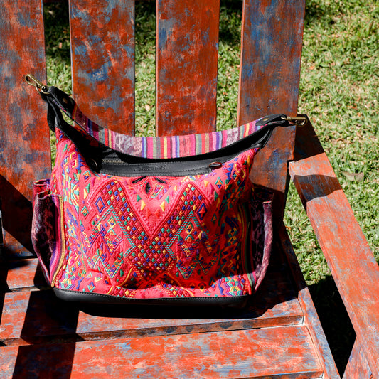 BEATRIZ MCDB + DIAMANTE STRAP - OOAK HUIPIL - CORTE LINING - BLACK - NO. 20007