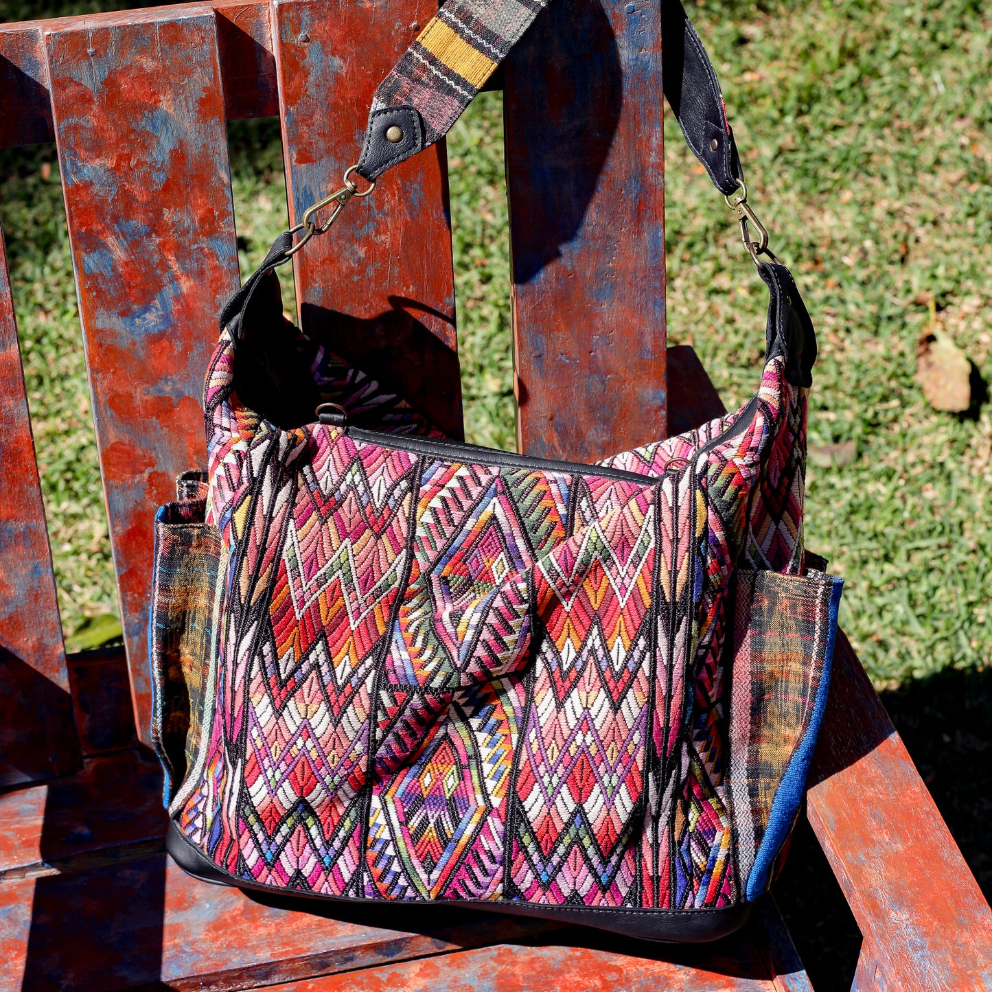BEATRIZ CDB + DIAMANTE STRAP - OOAK HUIPIL - CORTE LINING - BLACK - NO. 19999