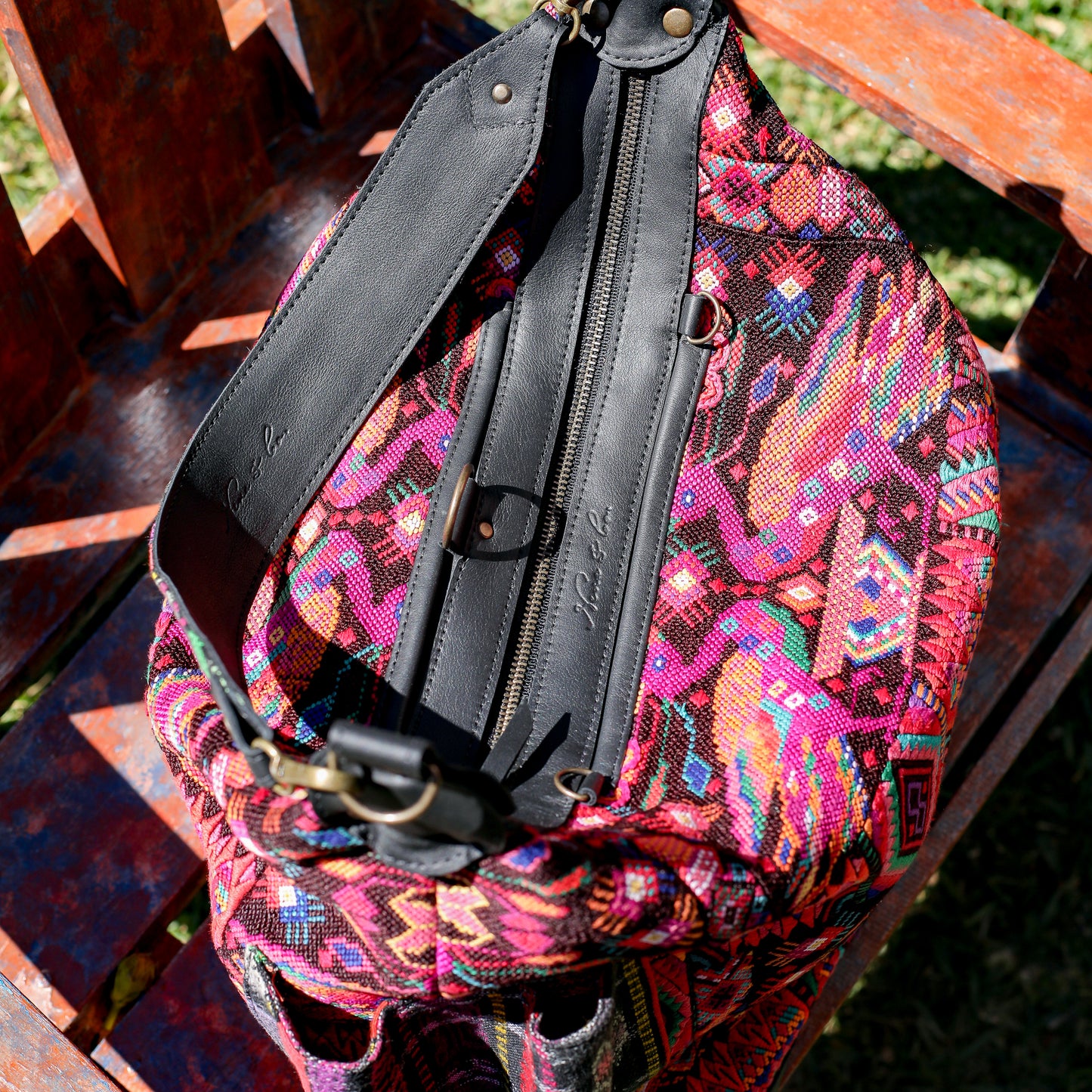 BEATRIZ CDB + DIAMANTE STRAP - OOAK HUIPIL - CORTE LINING - BLACK - NO. 20001