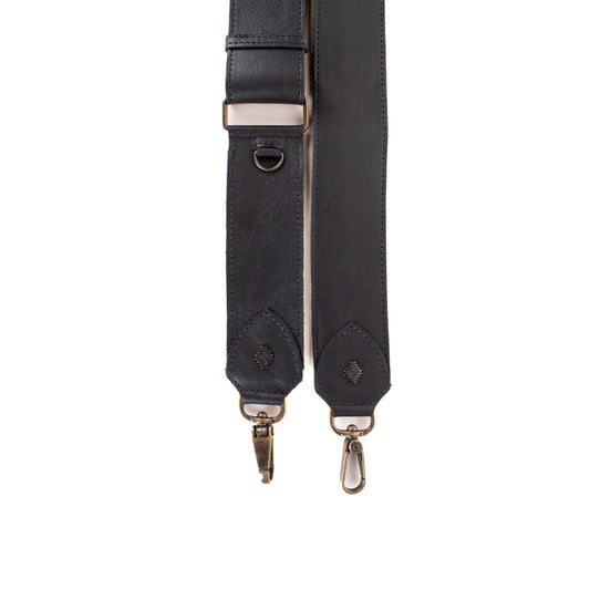 ADJUSTABLE WIDE STRAP - FULL LEATHER - BLACK