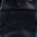 SIGNATURE EDITION DRAWSTRING BUCKET BAG  - FULL LEATHER - BLACK