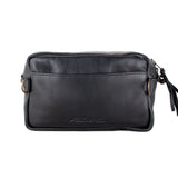 WANDER CROSSBODY BAG + STRAP SET - FULL LEATHER - BLACK