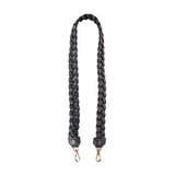 BRAIDED CROSSBODY STRAP - BLACK