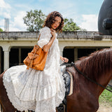 SIGNATURE EDITION DRAWSTRING BUCKET BAG - FULL LEATHER - DUNA AMARILLA