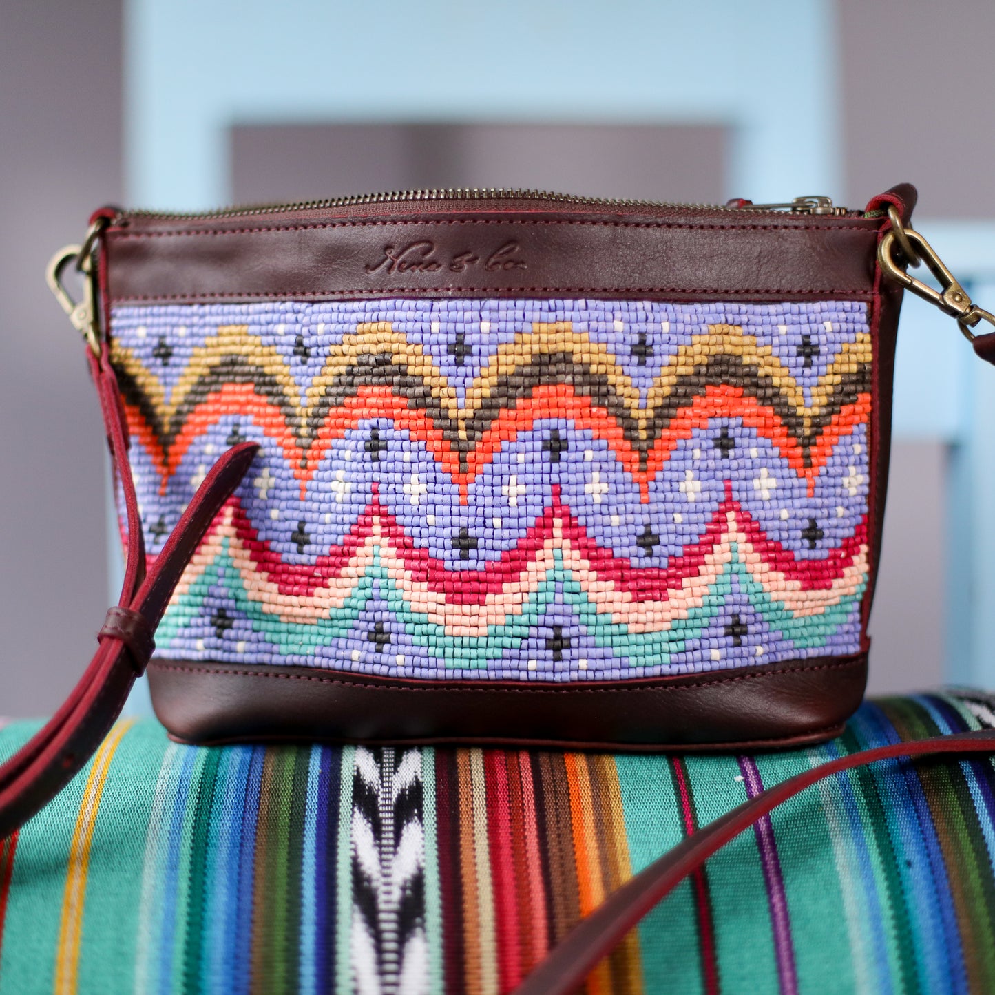 PERFECT NENITA - H&S BEADED PANEL - BAJA INSPIRED - VINO TINTO