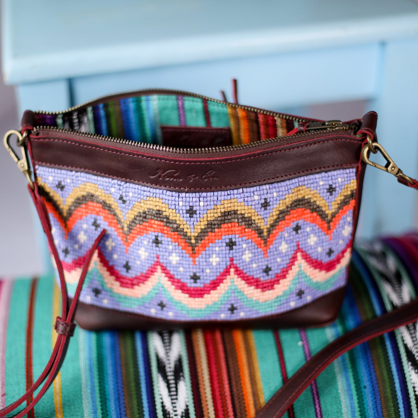 PERFECT NENITA - H&S BEADED PANEL - BAJA INSPIRED - VINO TINTO