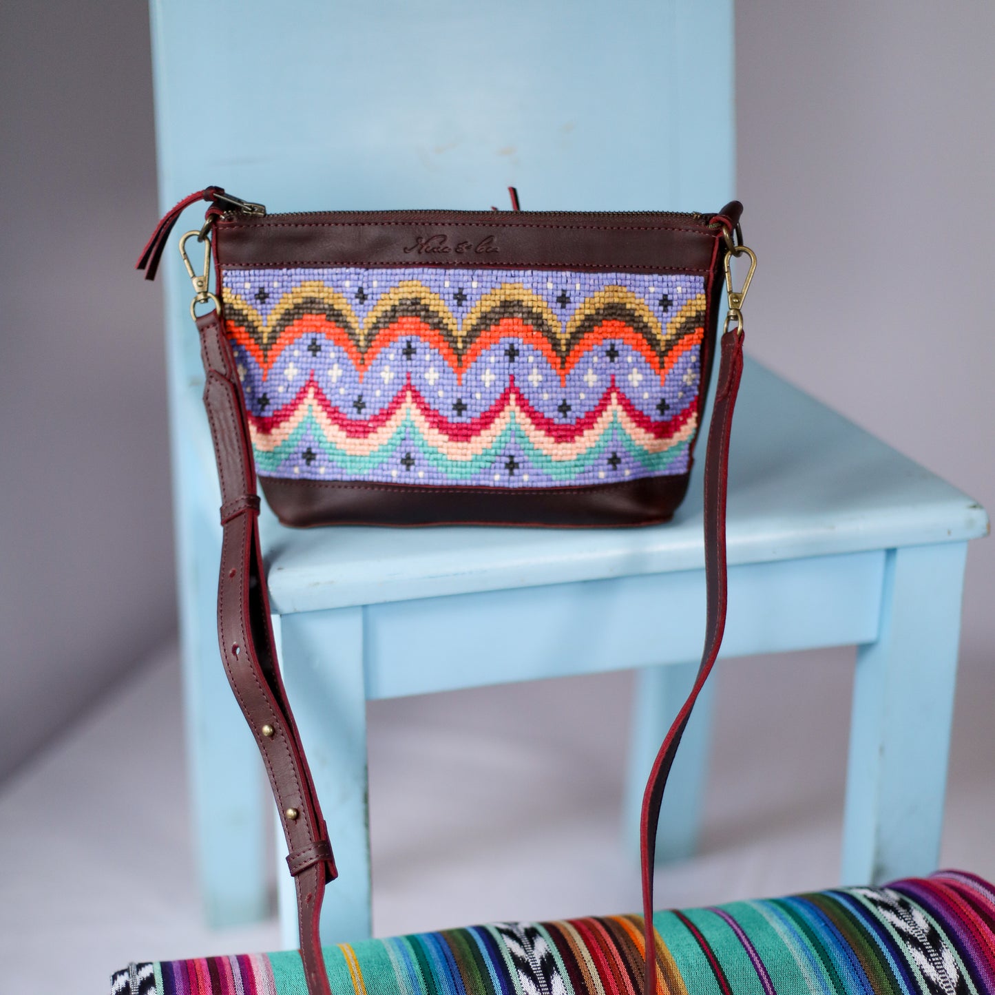 PERFECT NENITA - H&S BEADED PANEL - BAJA INSPIRED - VINO TINTO