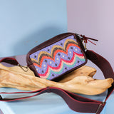 WANDER CROSSBODY SET - H&S BEADED PANEL - BAJA INSPIRED - VINO TINTO