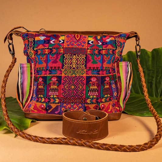 BEATRIZ MCDB + DIAMANTE STRAP - OOAK HUIPIL - CAFE -  NO. 16039