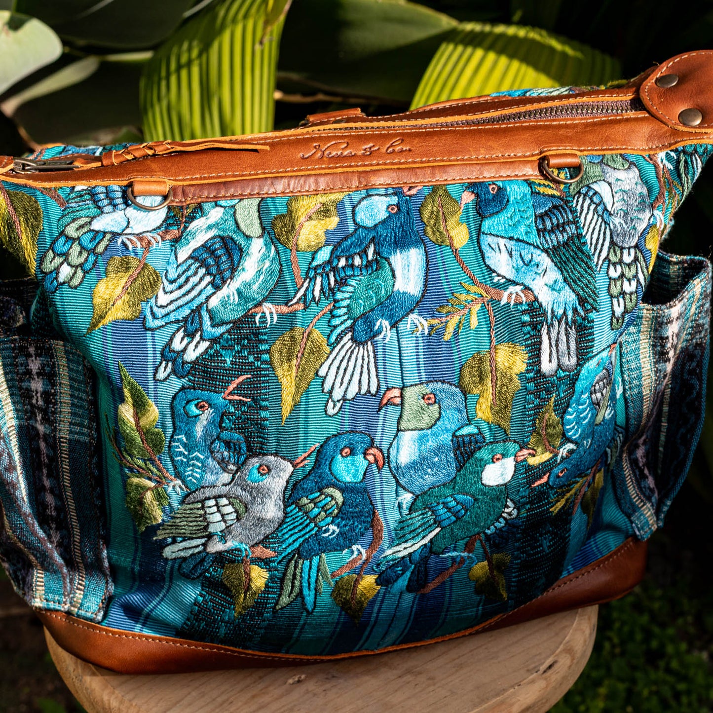 BEATRIZ MCDB + DIAMANTE STRAP - OOAK HUIPIL - CAFE -  NO. 17182