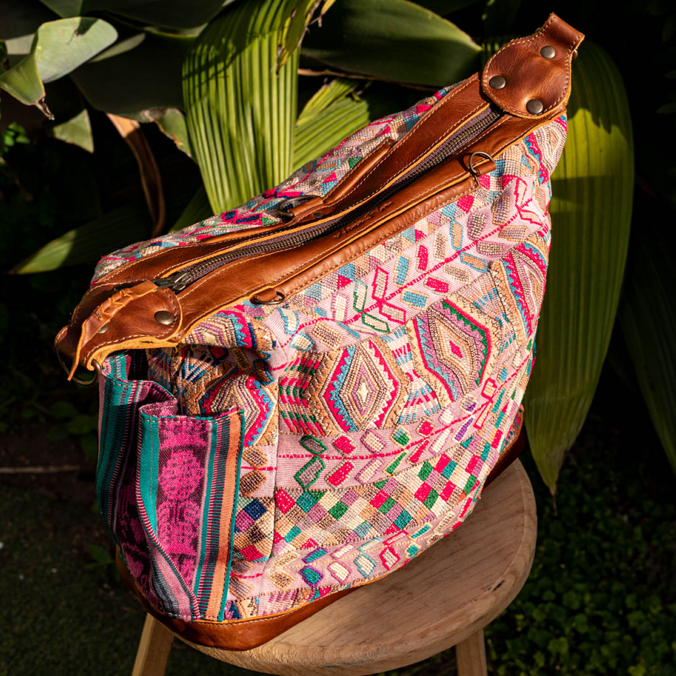 BEATRIZ MCDB + DIAMANTE STRAP - OOAK HUIPIL - CAFE -  NO. 17183