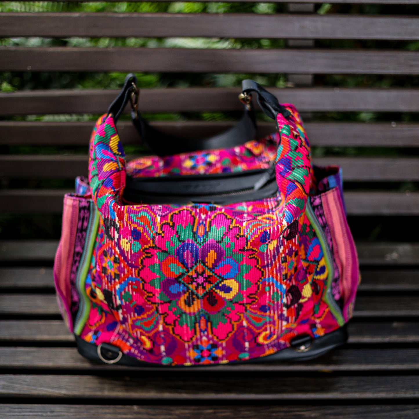 BEATRIZ CDB + DIAMANTE STRAP - OOAK HUIPIL - BLACK - NO. 18876