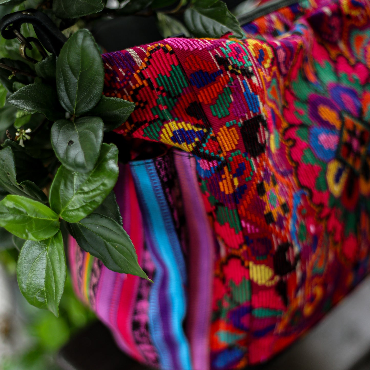 BEATRIZ CDB + DIAMANTE STRAP - OOAK HUIPIL - BLACK - NO. 18876