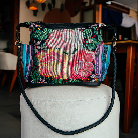 BEATRIZ MCDB + DIAMANTE STRAP - OOAK HUIPIL - BLACK - NO. 15699