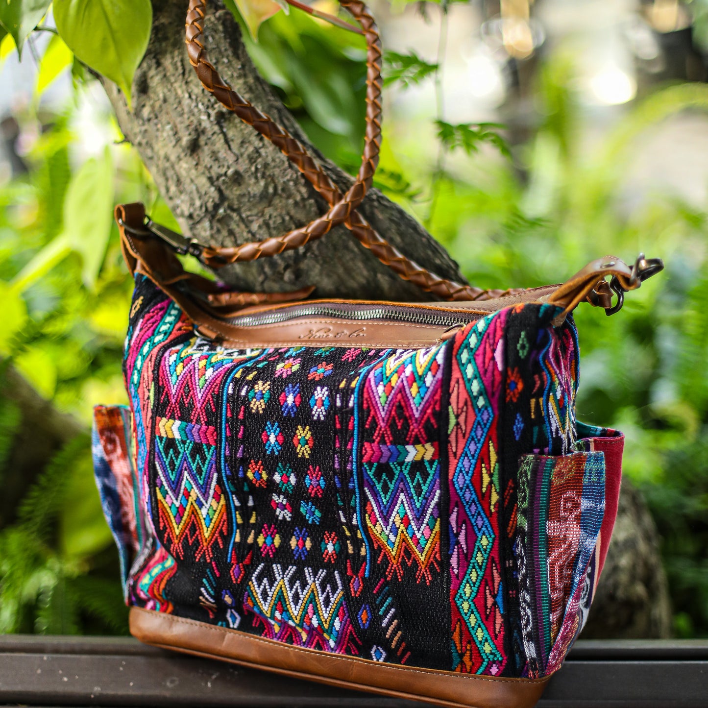 BEATRIZ MCDB + DIAMANTE STRAP - OOAK HUIPIL - CAFE - 18863