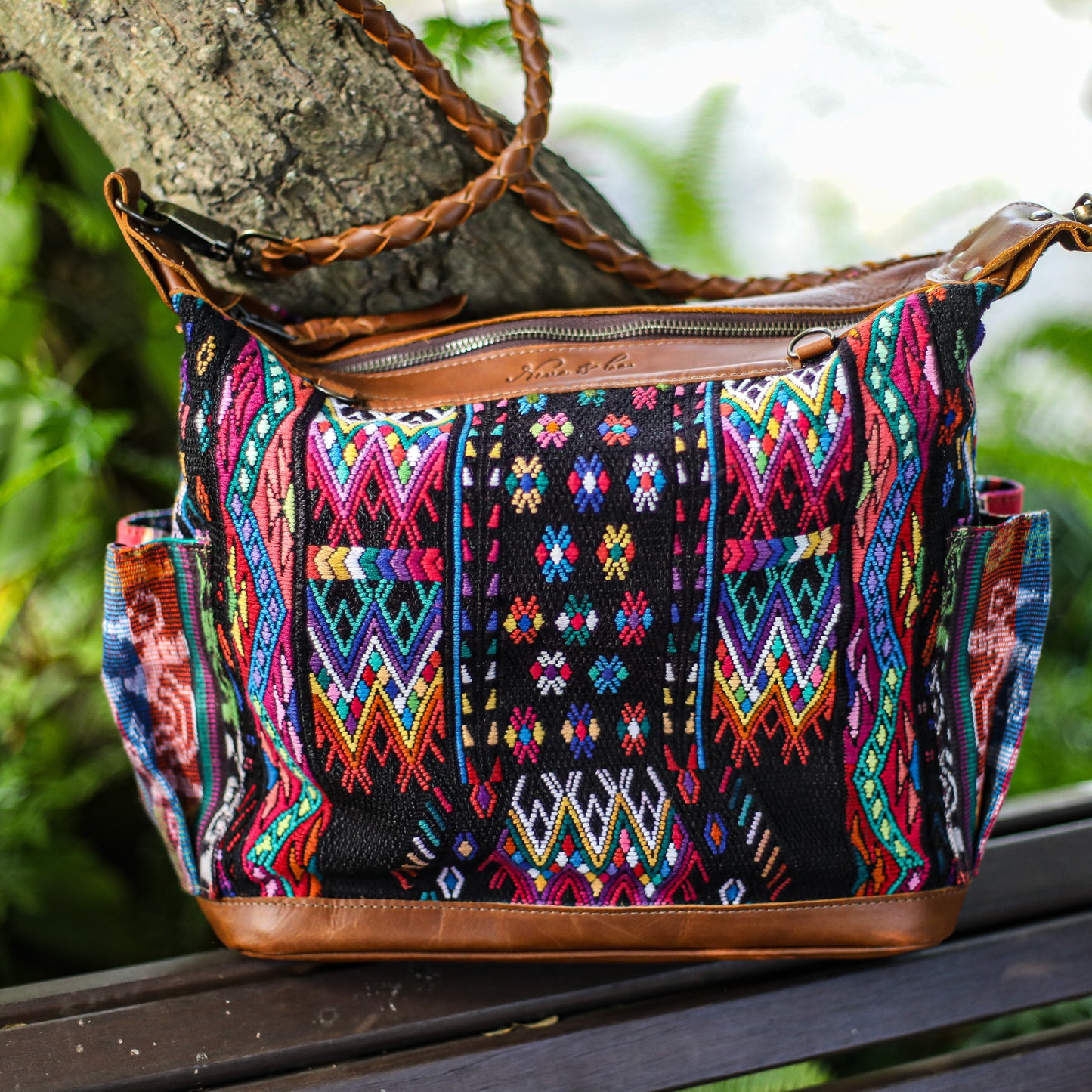 BEATRIZ MCDB + DIAMANTE STRAP - OOAK HUIPIL - CAFE - 18863