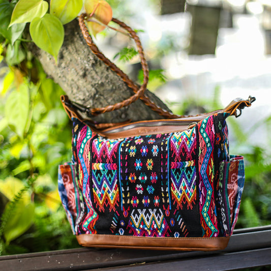 BEATRIZ MCDB + DIAMANTE STRAP - OOAK HUIPIL - CAFE - 18863
