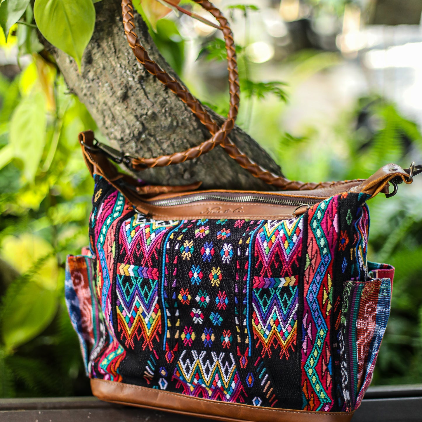 BEATRIZ MCDB + DIAMANTE STRAP - OOAK HUIPIL - CAFE - 18863