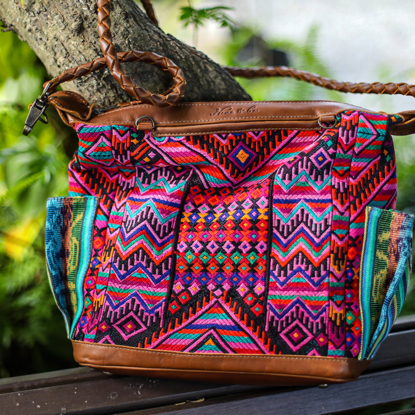 BEATRIZ MCDB + DIAMANTE STRAP - OOAK HUIPIL - CAFE - 18865