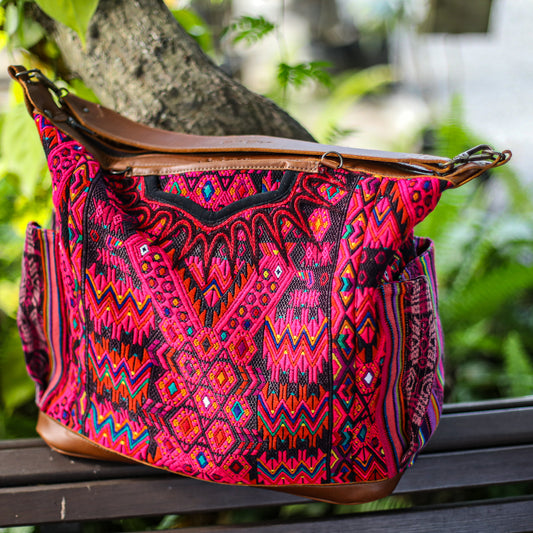 BEATRIZ CDB + DIAMANTE STRAP - OOAK HUIPIL - CAFE - NO. 18867