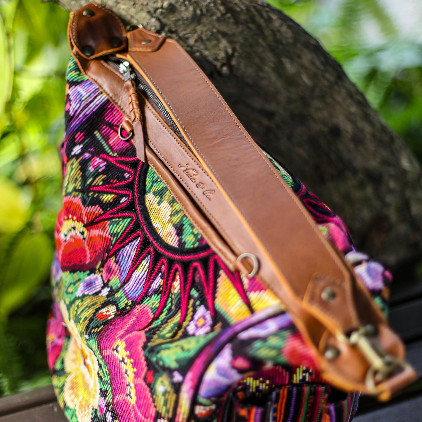 BEATRIZ CDB + DIAMANTE STRAP - OOAK HUIPIL - CAFE - NO. 18868