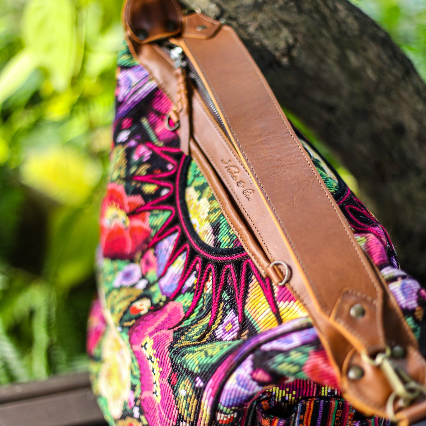 BEATRIZ CDB + DIAMANTE STRAP - OOAK HUIPIL - CAFE - NO. 18868