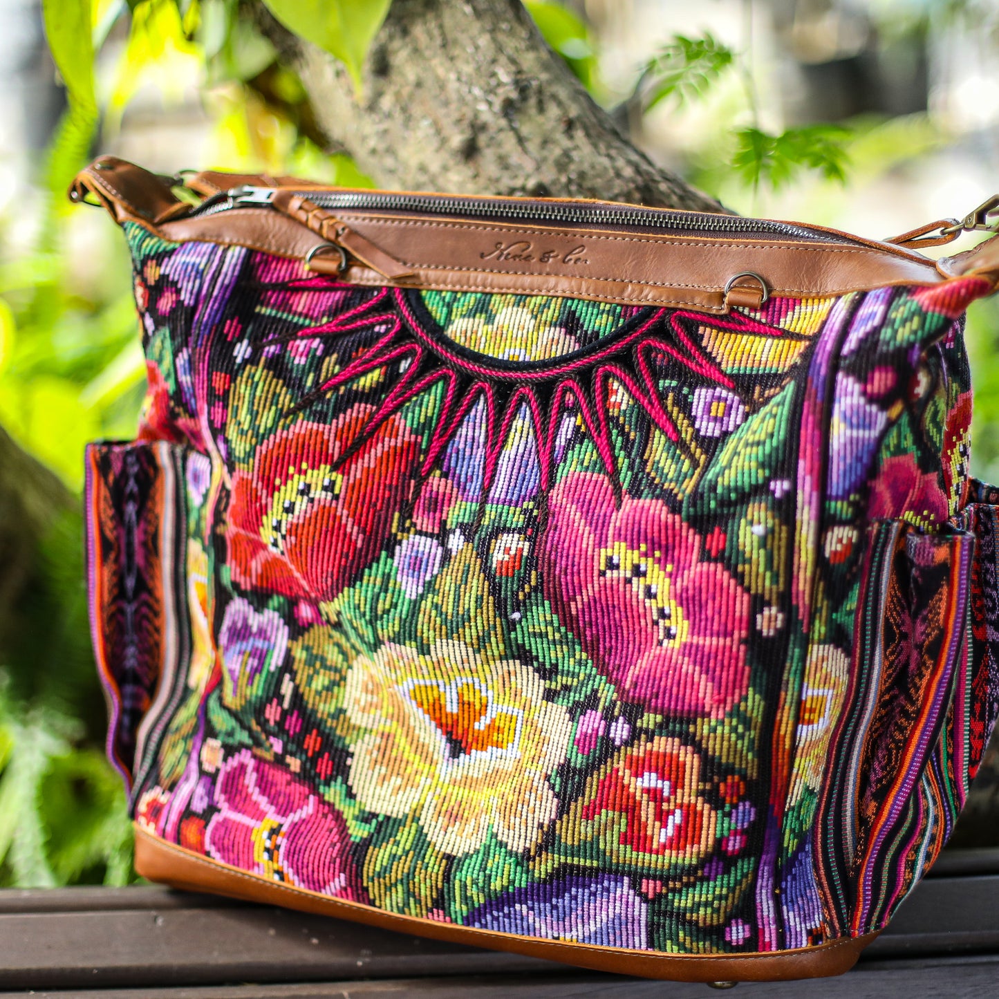 BEATRIZ CDB + DIAMANTE STRAP - OOAK HUIPIL - CAFE - NO. 18868