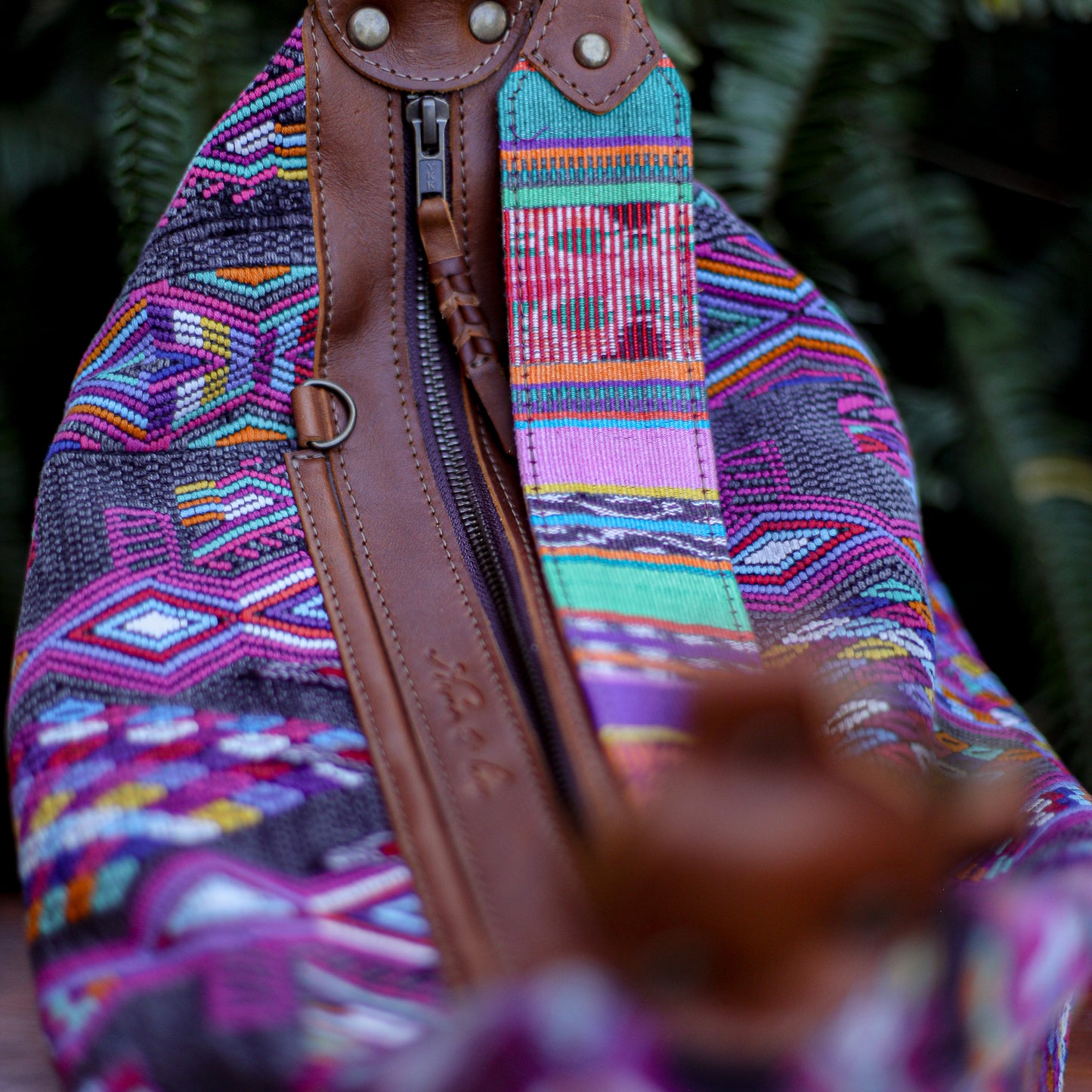 BEATRIZ CDB + DIAMANTE STRAP - OOAK HUIPIL - CORTE LINING - CAFE - NO. 19992