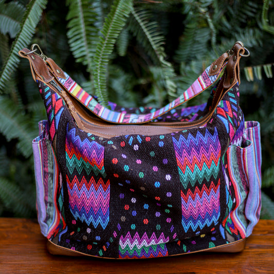 BEATRIZ CDB + DIAMANTE STRAP - OOAK HUIPIL - CORTE LINING - CAFE - NO. 19991