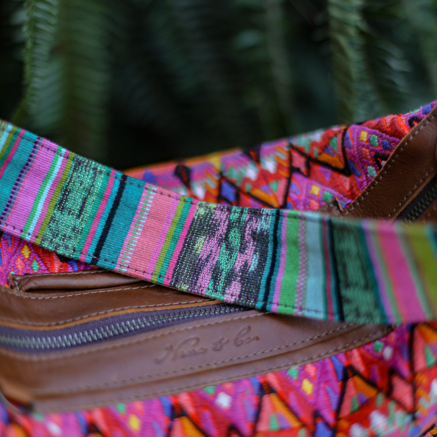 BEATRIZ MCDB + DIAMANTE STRAP - OOAK HUIPIL - CORTE LINING - CAFE - NO. 19996