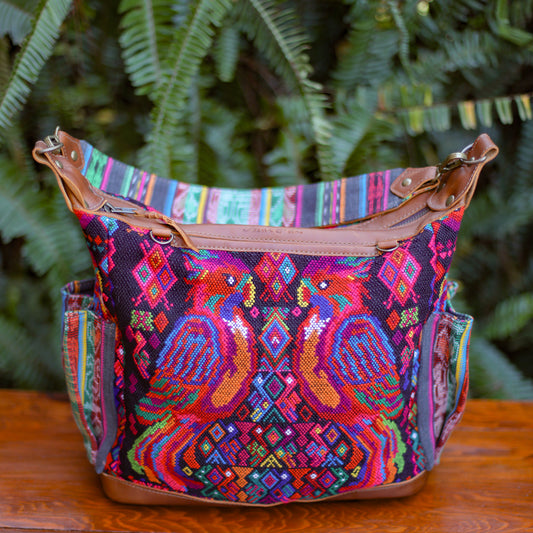 BEATRIZ MCDB + DIAMANTE STRAP - OOAK HUIPIL - CORTE LINING - CAFE - NO. 19995