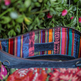 BEATRIZ CDB + DIAMANTE STRAP - OOAK HUIPIL - NAVY - NO. 18574