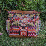 BEATRIZ CDB + DIAMANTE STRAP - OOAK HUIPIL - CAFE - NO. 18583
