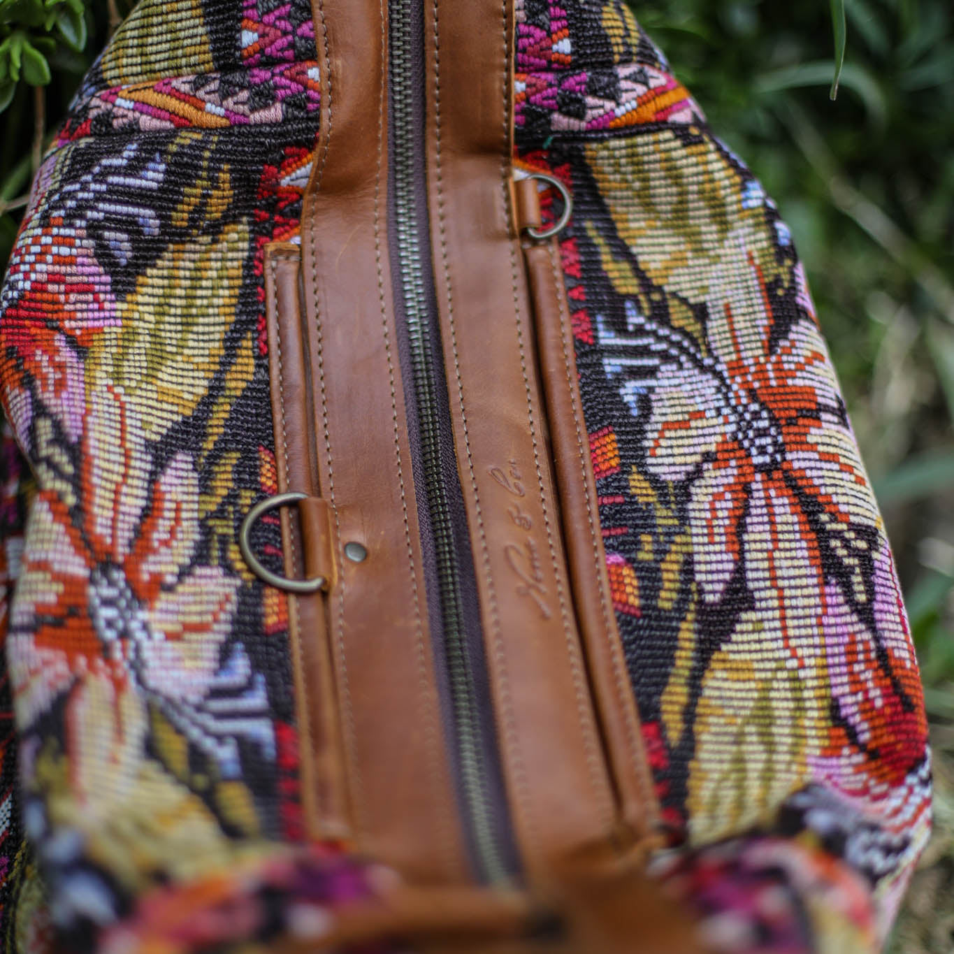 BEATRIZ CDB + DIAMANTE STRAP - OOAK HUIPIL - CAFE - NO. 18583