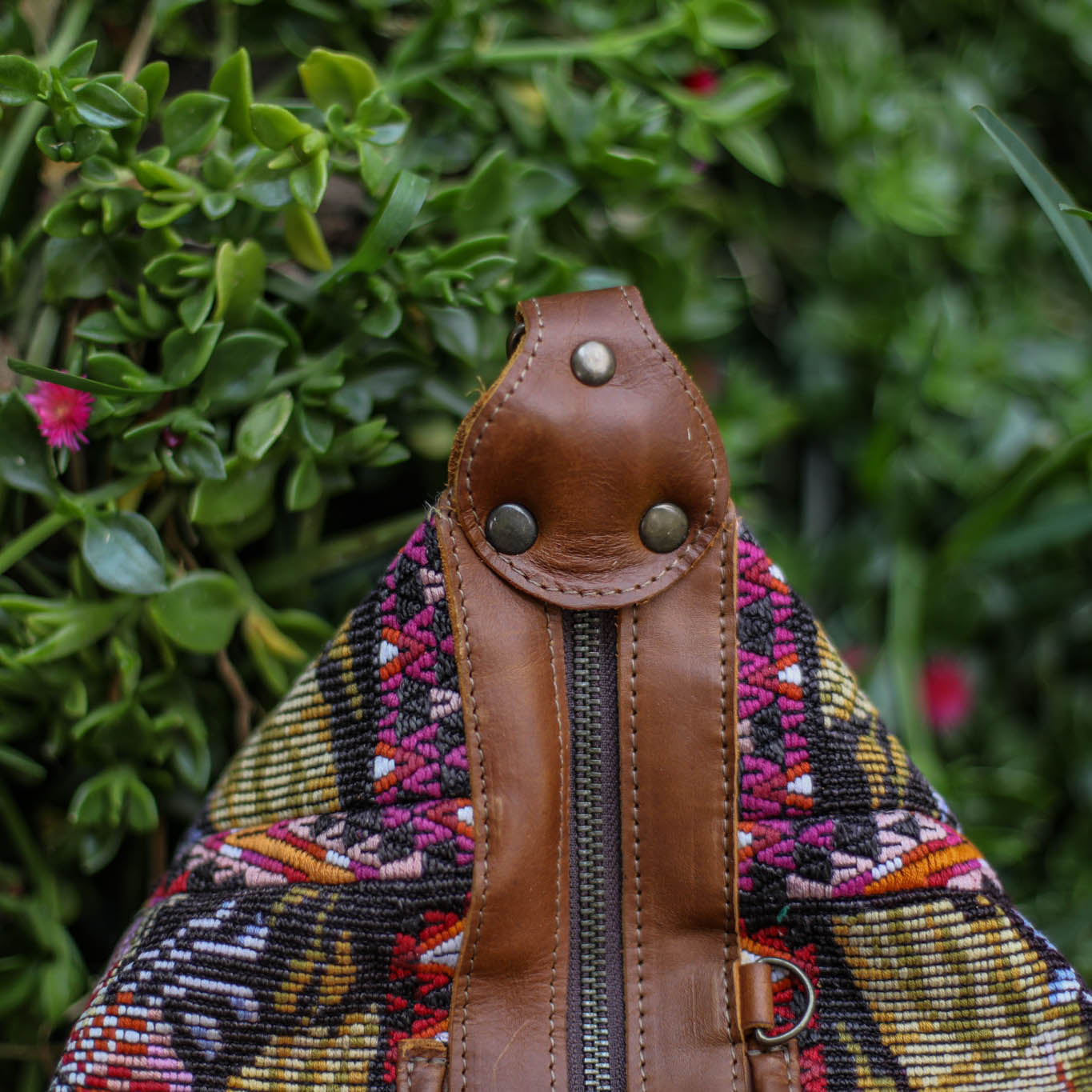 BEATRIZ CDB + DIAMANTE STRAP - OOAK HUIPIL - CAFE - NO. 18583