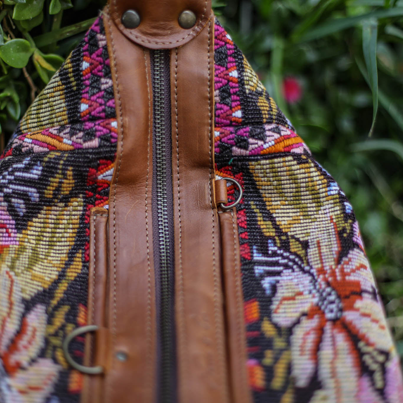 BEATRIZ CDB + DIAMANTE STRAP - OOAK HUIPIL - CAFE - NO. 18583