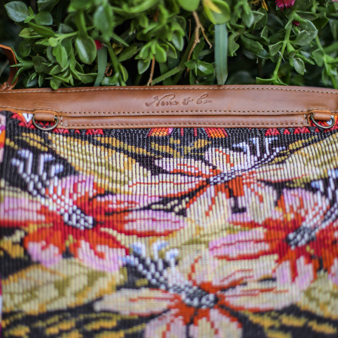 BEATRIZ CDB + DIAMANTE STRAP - OOAK HUIPIL - CAFE - NO. 18583