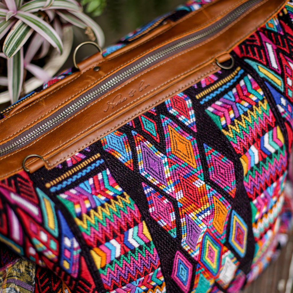 BEATRIZ CDB + DIAMANTE STRAP - OOAK HUIPIL - CAFE - NO. 18471